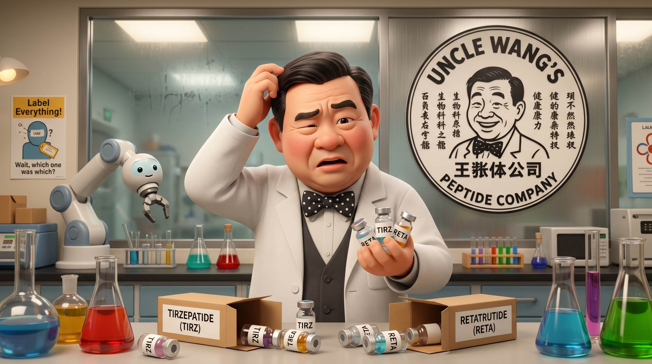 Uncle Wang mixing up products