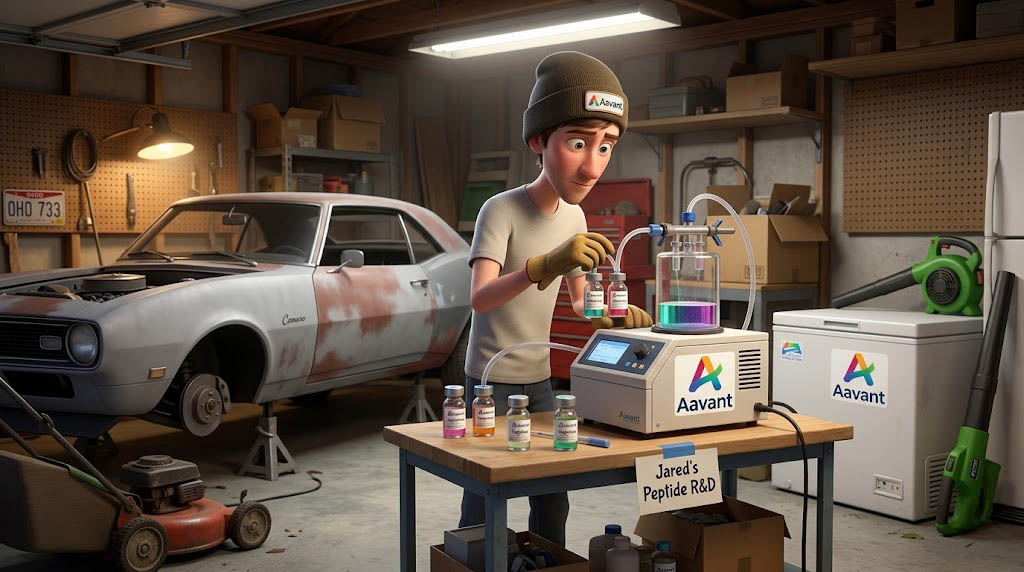 Jared from AAVANT in his lab