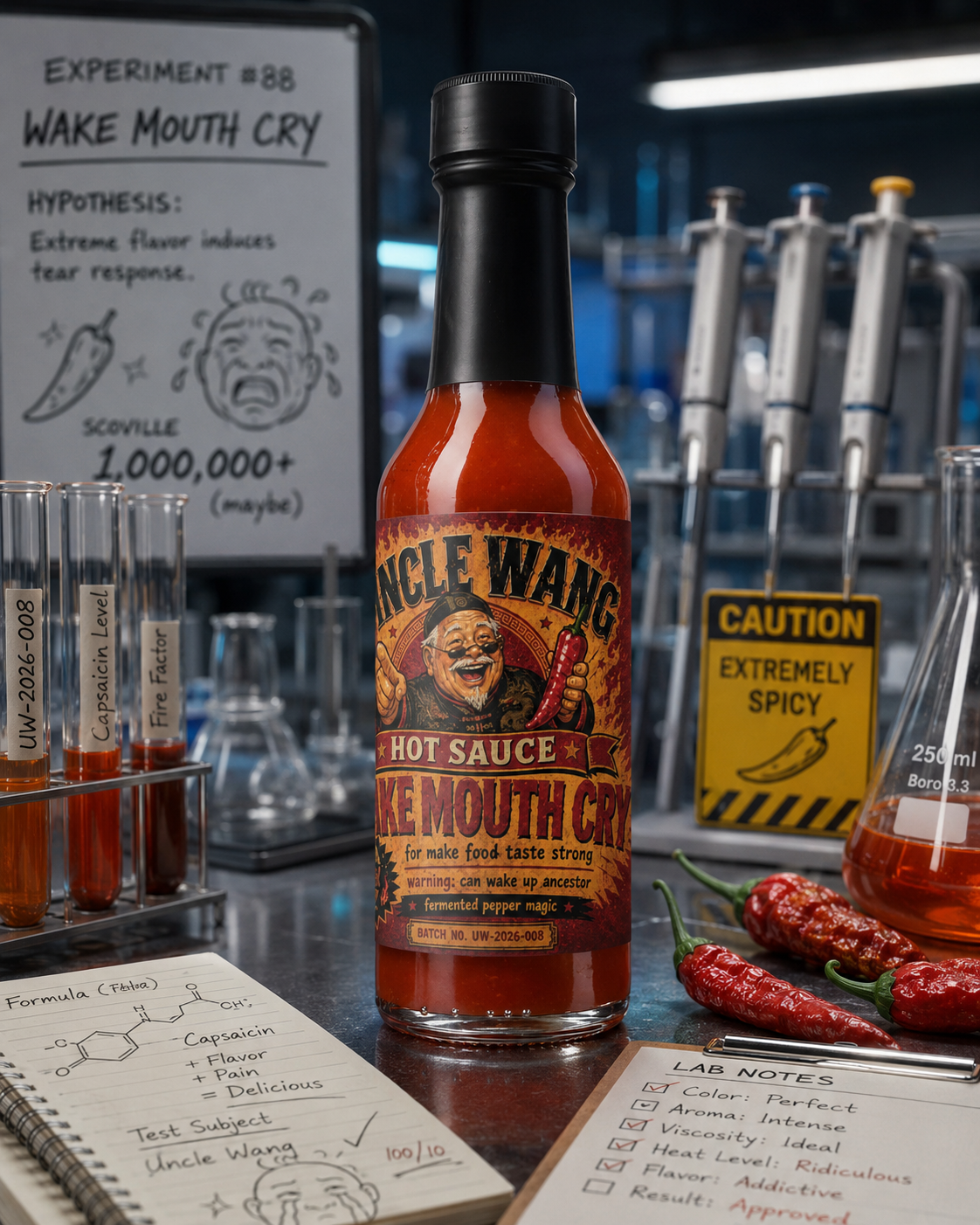 Uncle Wang Make Mouth Cry Hot Sauce - Peptide Critic - Peptide Critic Store