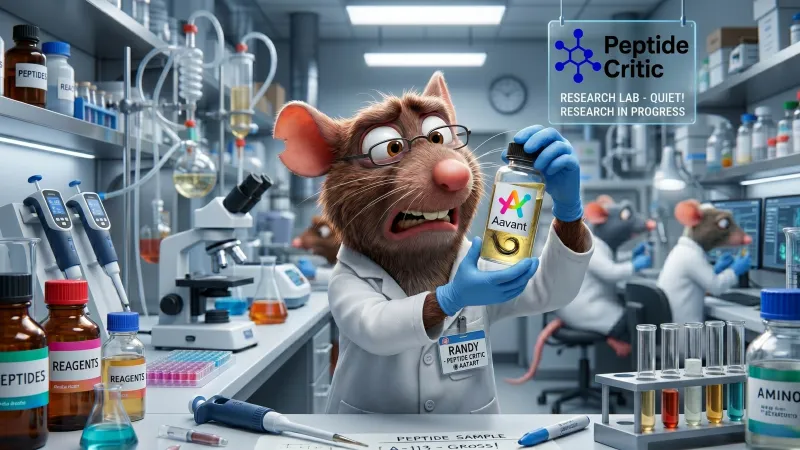 Randy with a nasty vial of peptides
